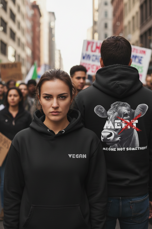 VEGAN " MEat" Embroidered Premium Unisex Hoodie