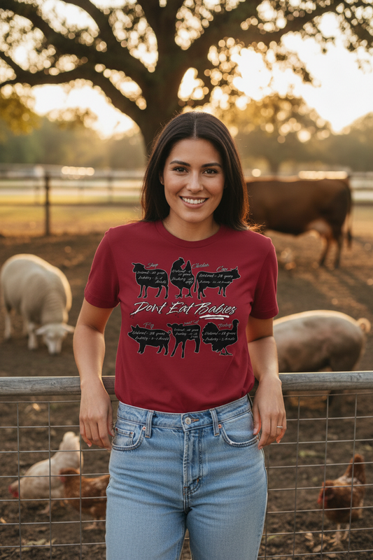 Vegan " Don't Eat Babies " Unisex t-shirt