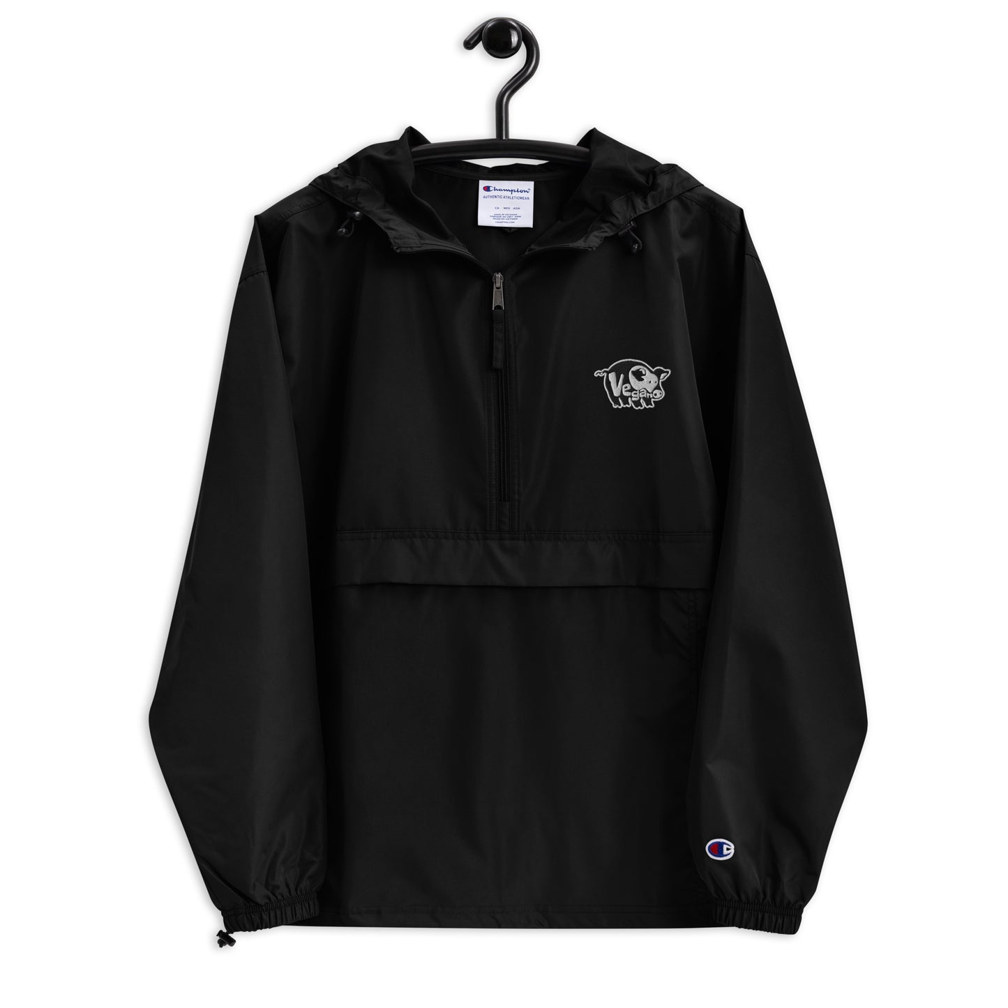 VEGAN Embroidered Champion Packable Jacket