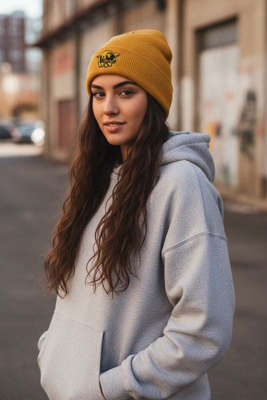 VEGAN Recycled cuffed beanie