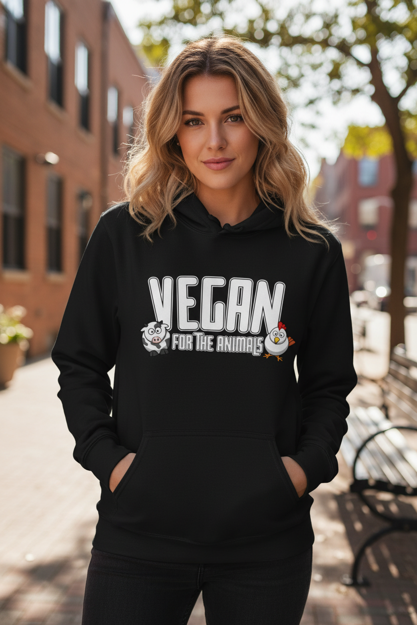 Vegan For The Animals Unisex Pullover Hoodie