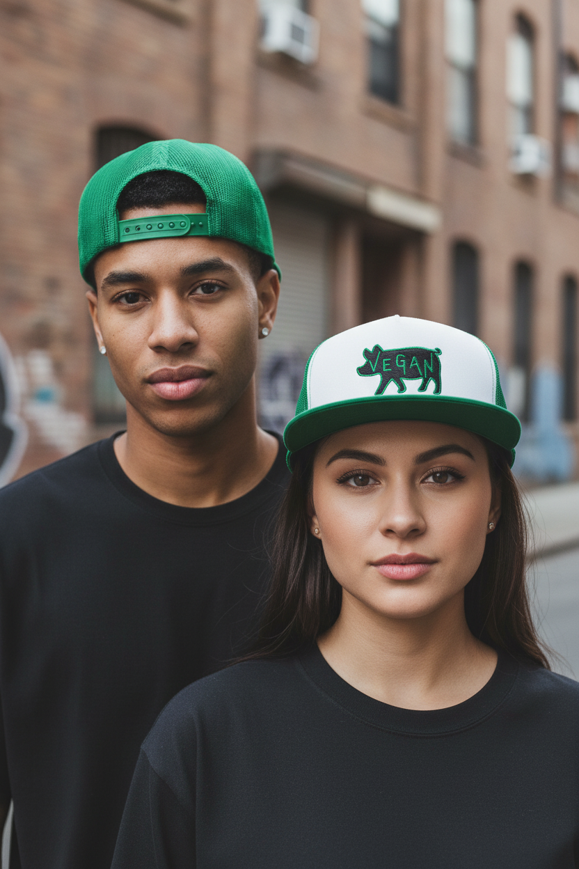 VEGAN Embroidered Trucker Cap