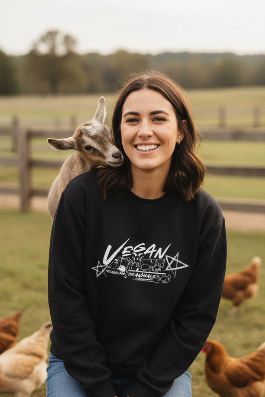 VEGAN " Means For The ANIMALS! " Unisex Premium Sweatshirt