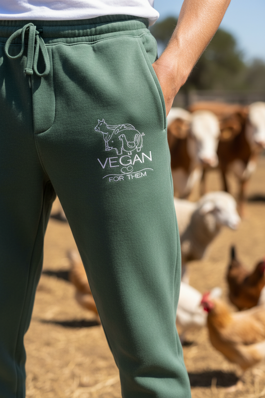 VEGAN For Them Unisex Pigment-Dyed Embroidered Sweatpants
