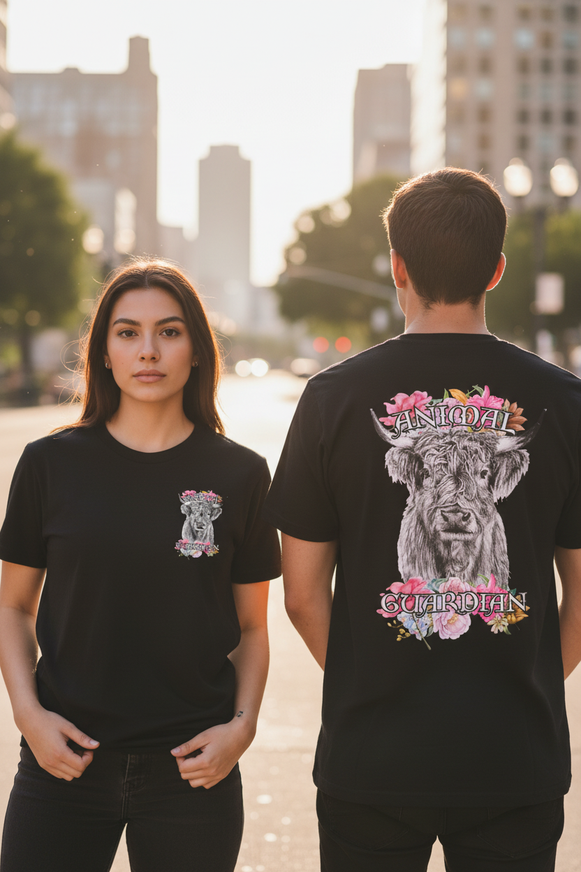 VEGAN "Animal Guardian" Unisex Organic Cotton T-shirt