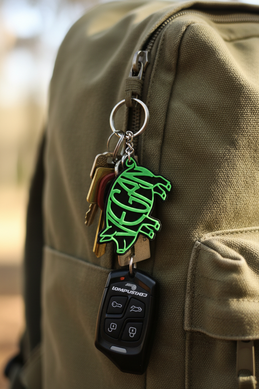 Vegan 3D Pig Keychain - Animal Rights Activist Accessory