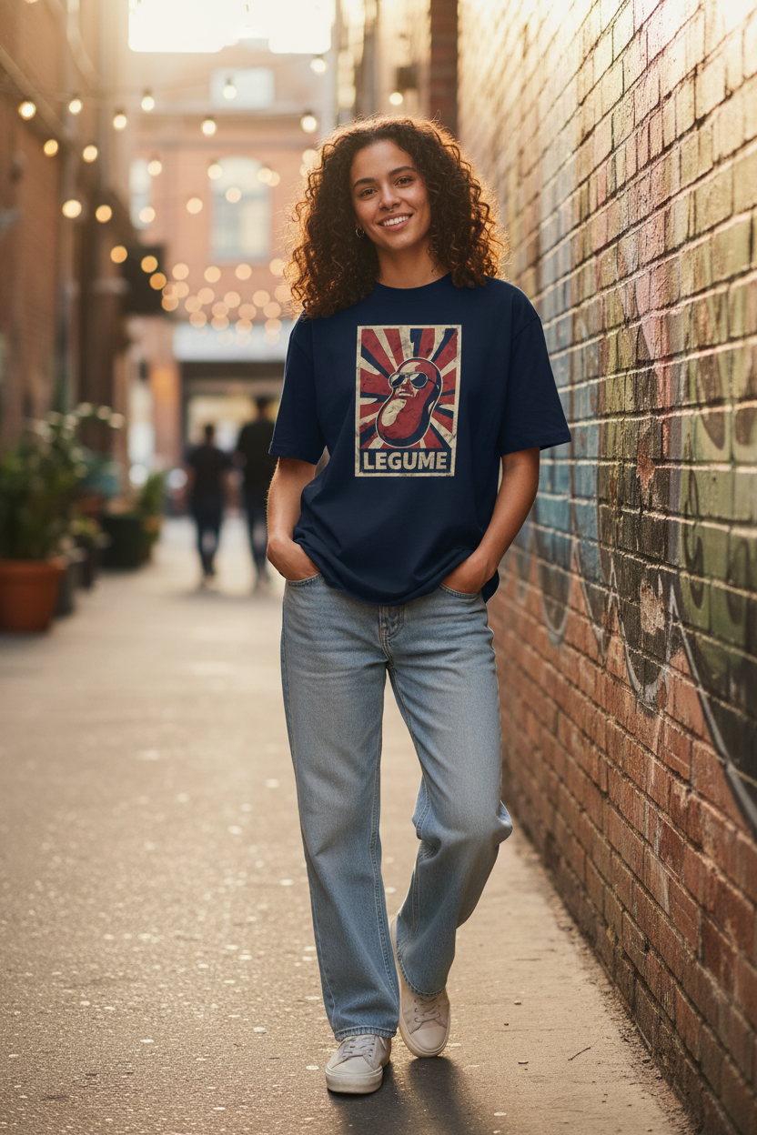 LEGUME Premium Organic Oversized High Neck T-shirt