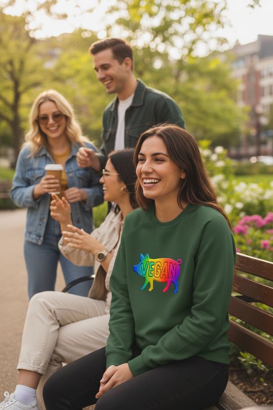 VEGAN Unisex organic raglan sweatshirt