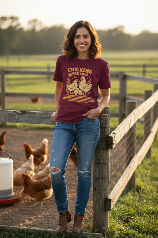 Vegan " Chickens Are Cool " Unisex classic T-shirt