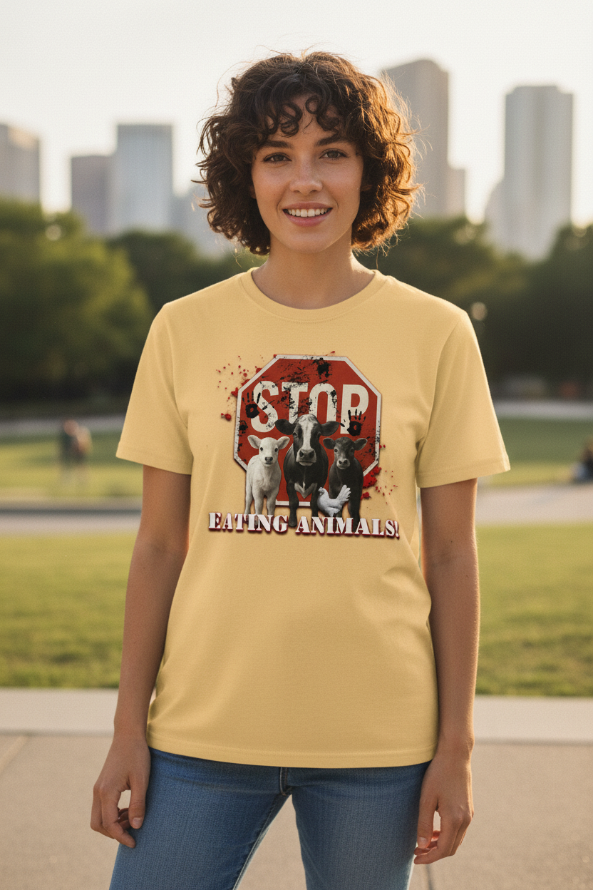 Vegan " STOP Eating Animals " Unisex classic t-shirt