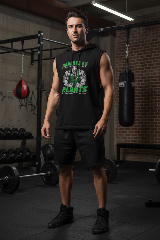 VEGAN "Powered By Plants"  Hoodie Tank Top
