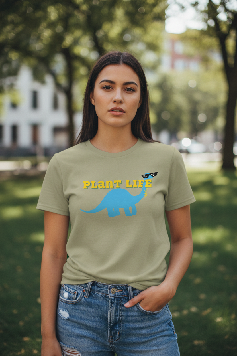 Sage Plant Life Tee Close Crop