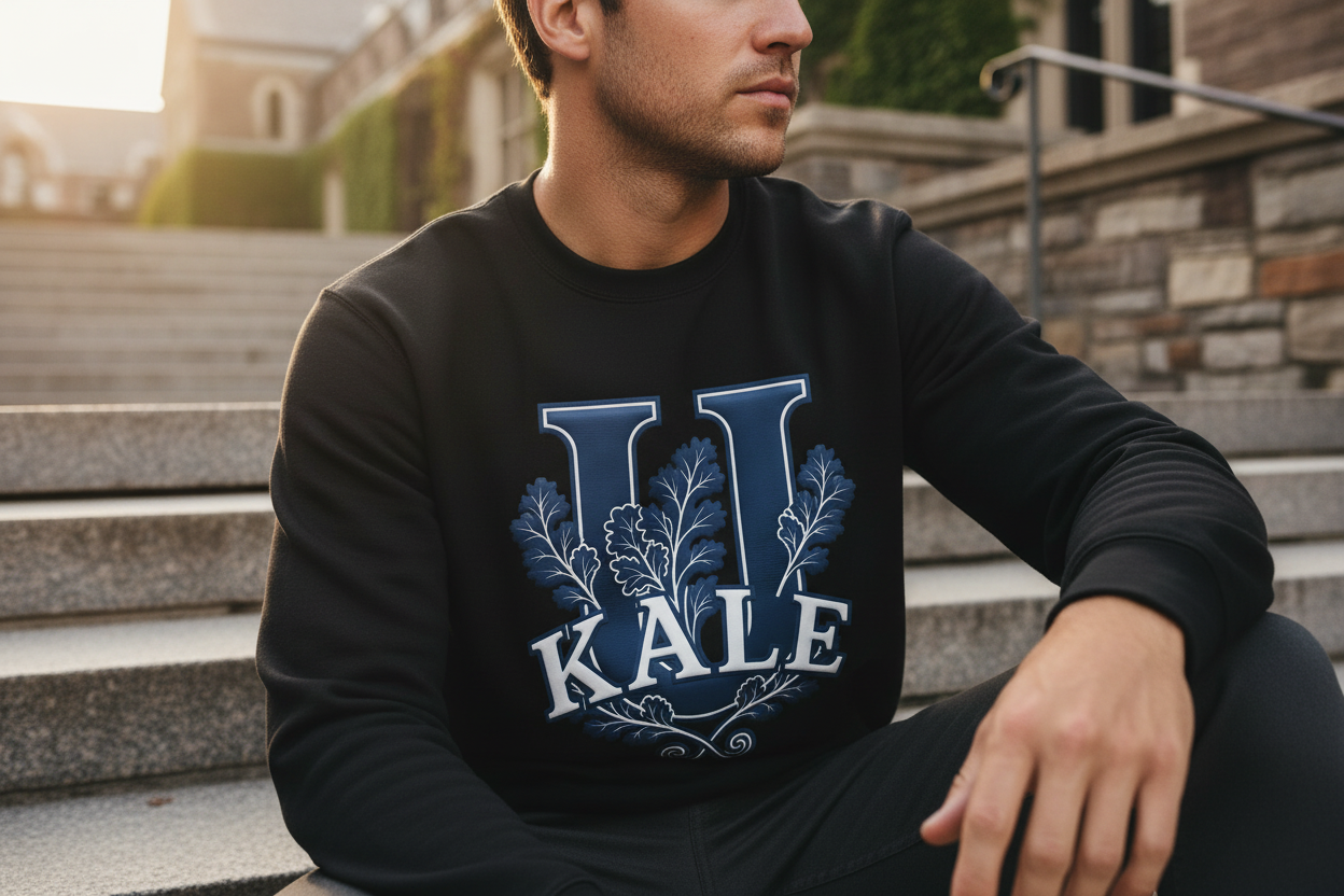 University Kale Black Banner - Male Model