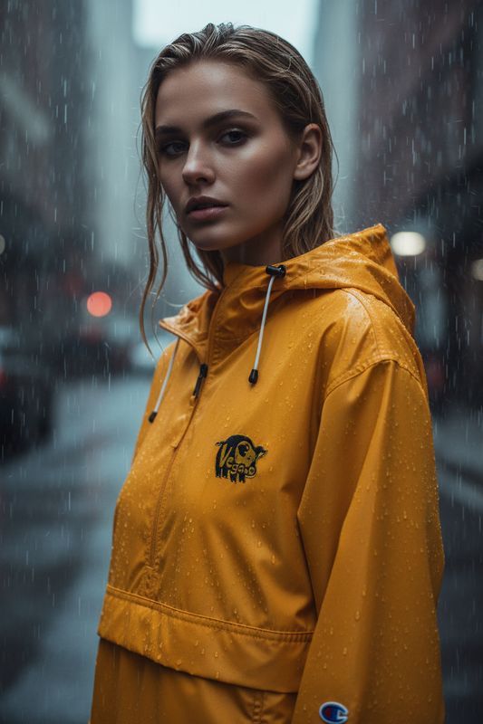 VEGAN Embroidered Champion Packable Jacket