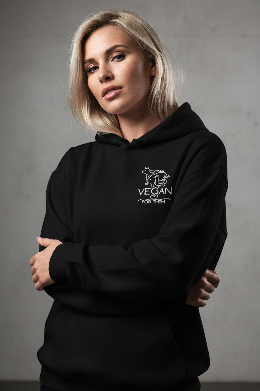 VEGAN For Them Embroidered Unisex Hoodie
