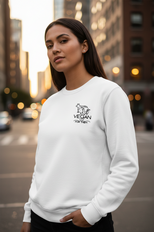 VEGAN For Them Embroidered Unisex Organic Sweatshirt