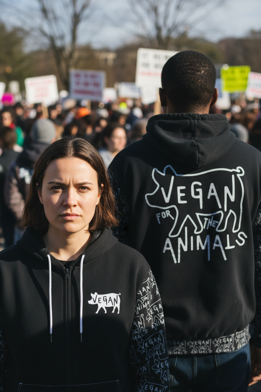 VEGAN FTA Heavy Fleece Zip Up Hoodie