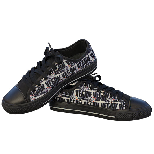 VEGAN For The Animals Low Top Canvas Shoes