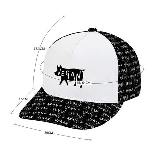 VEGAN For The Animals Unisex Adjustable Curved Bill Baseball Hat