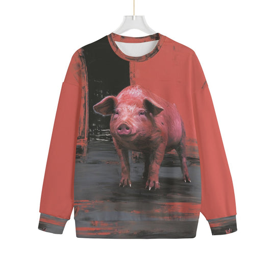 Vegan Unisex Drop-shoulder Knitted Fleece Christmas Sweater
