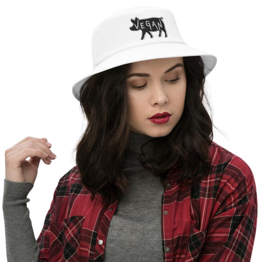 VEGAN Embroidered Bucket Hat