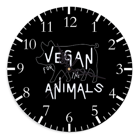 VEGAN For The Animals 12" Non-ticking PVC Clock