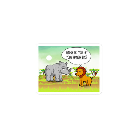 Vegan " Protein Bro" Bubble-free stickers