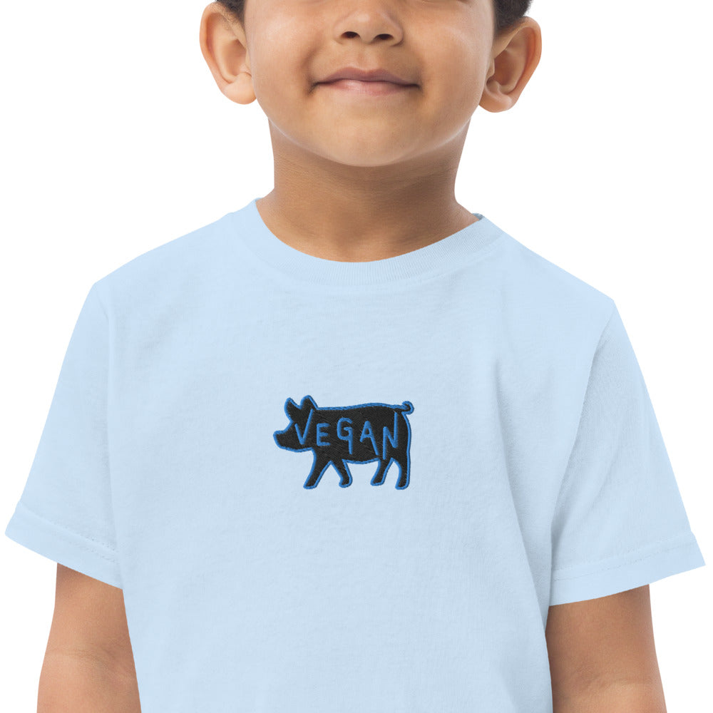VEGAN Toddler Embroidered jersey t-shirt