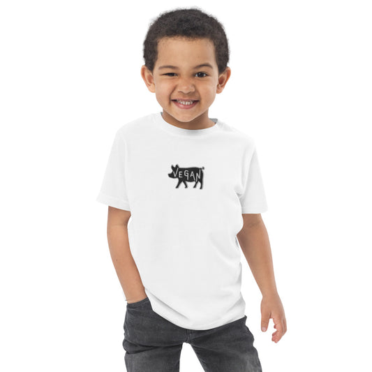 VEGAN Toddler Embroidered jersey t-shirt