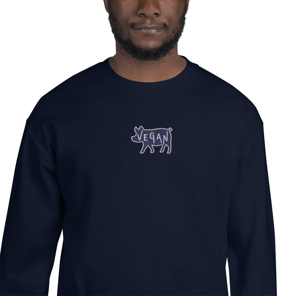 VEGAN Unisex Embroidered Sweatshirt