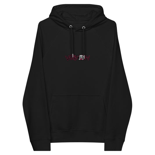 VEGAN Embroidered Unisex Eco Raglan Hoodie