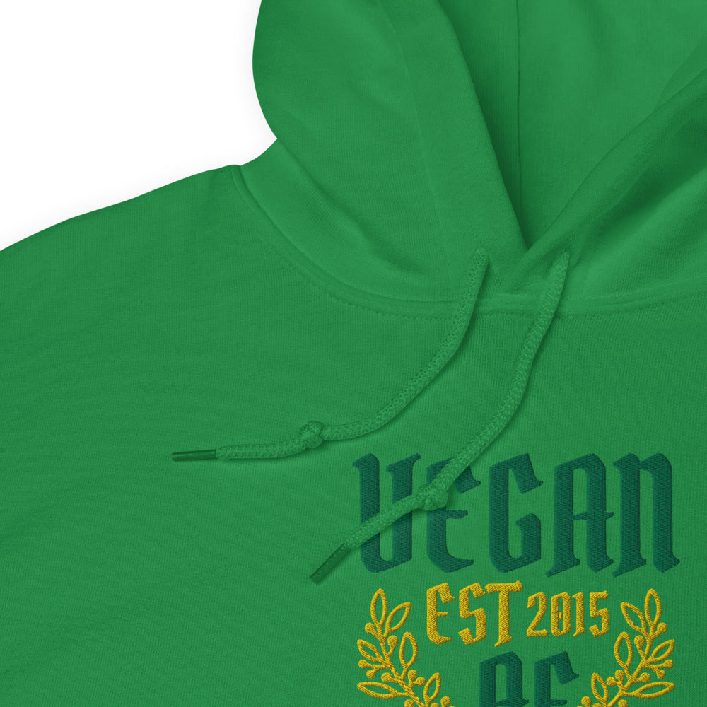 VEGAN AF Est **** CUSTOMIZABLE Embroidered Unisex Hoodie