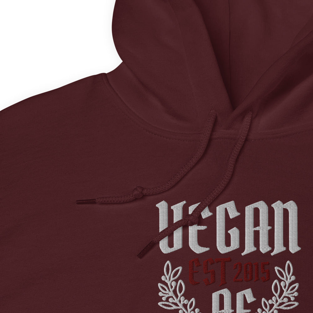 VEGAN AF Est **** CUSTOMIZABLE Embroidered Unisex Hoodie