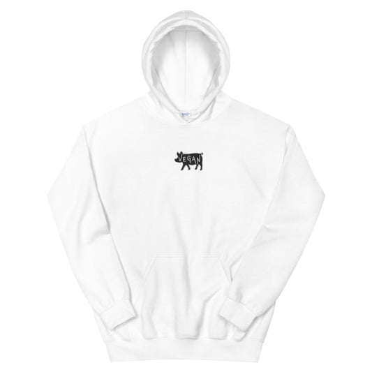 White Embroidered Hoodie