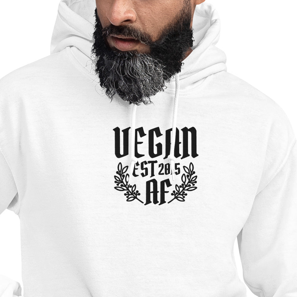 VEGAN AF Est **** CUSTOMIZABLE Embroidered Unisex Hoodie