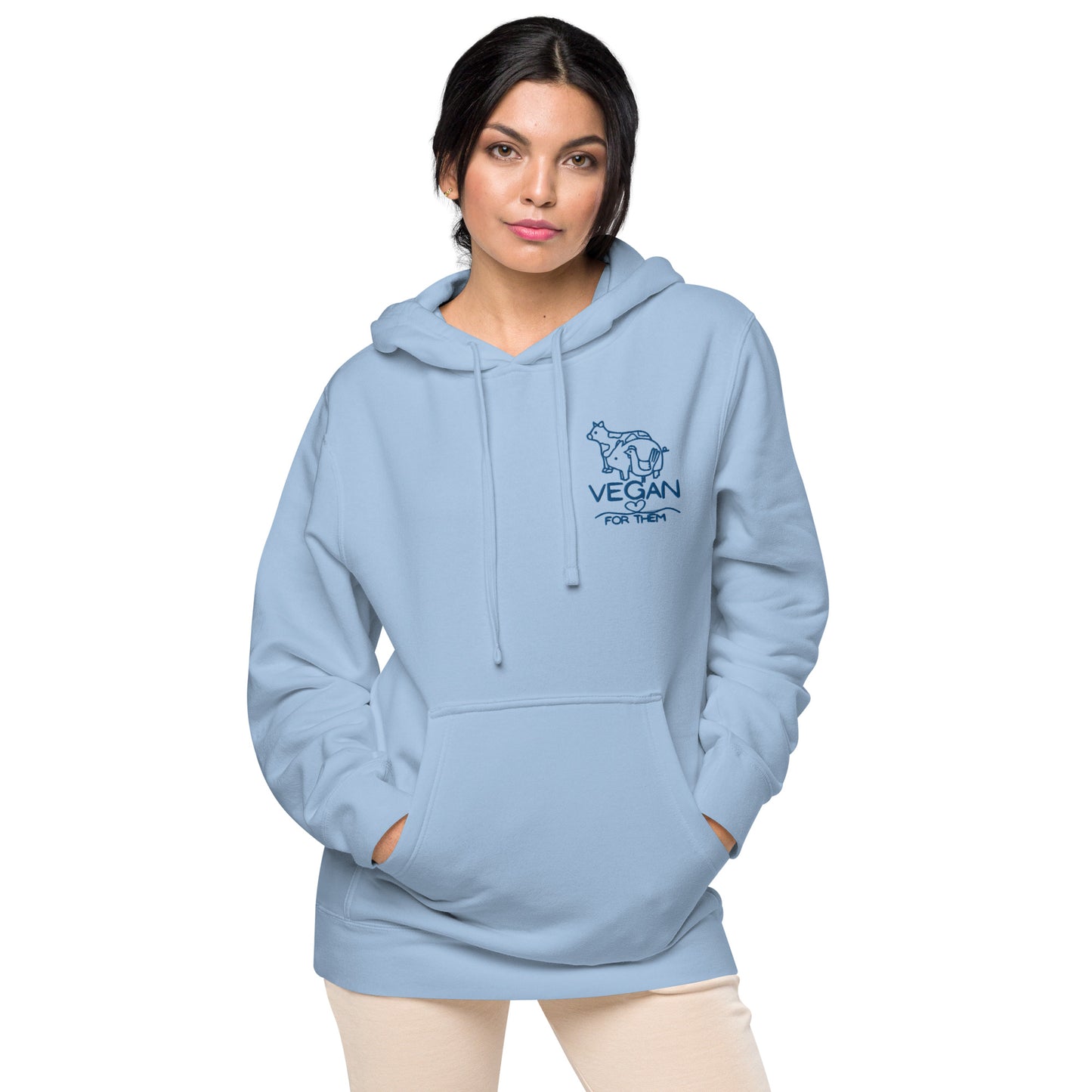 VEGAN For Them Unisex Pigment-Dyed Hoodie