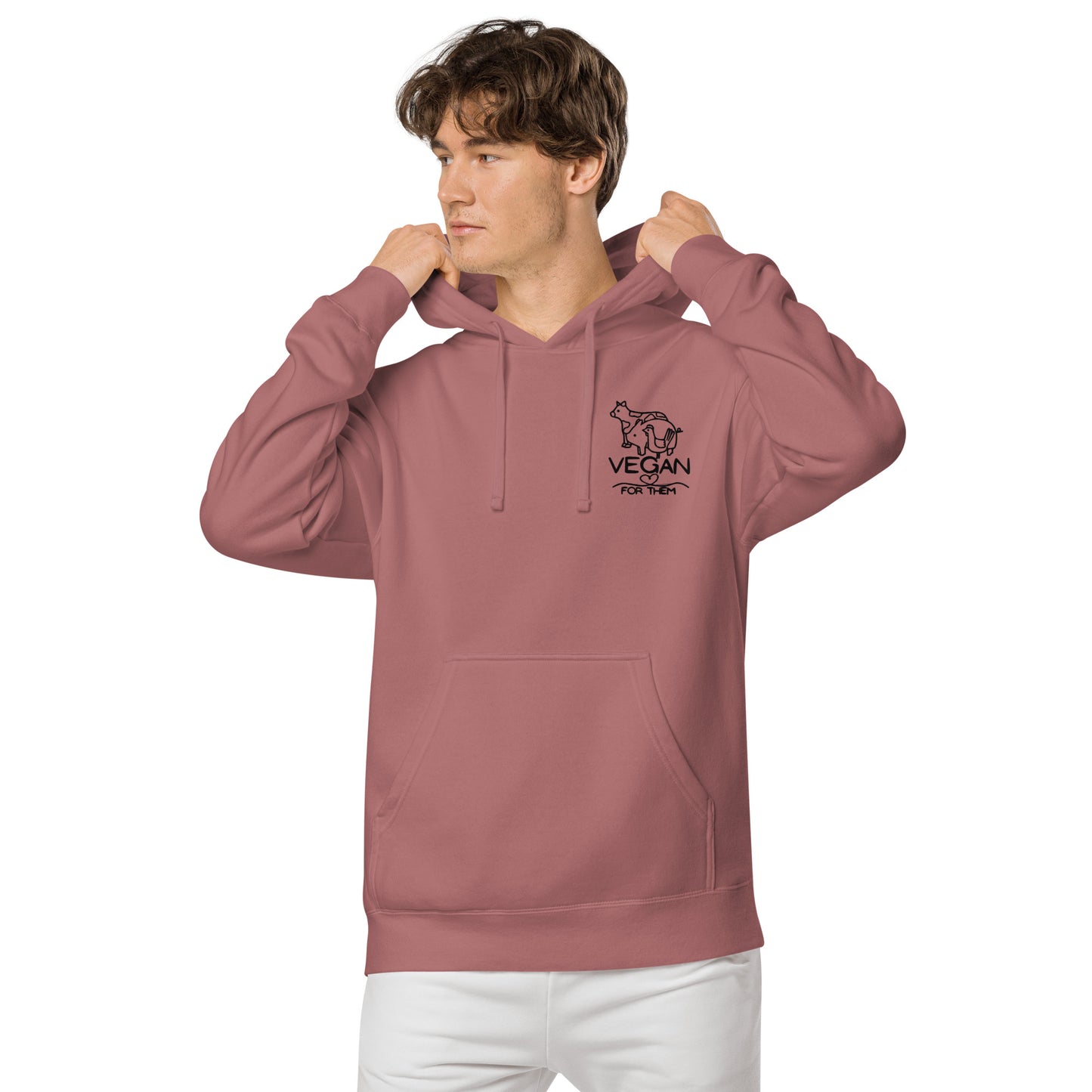 VEGAN For Them Unisex Pigment-Dyed Hoodie