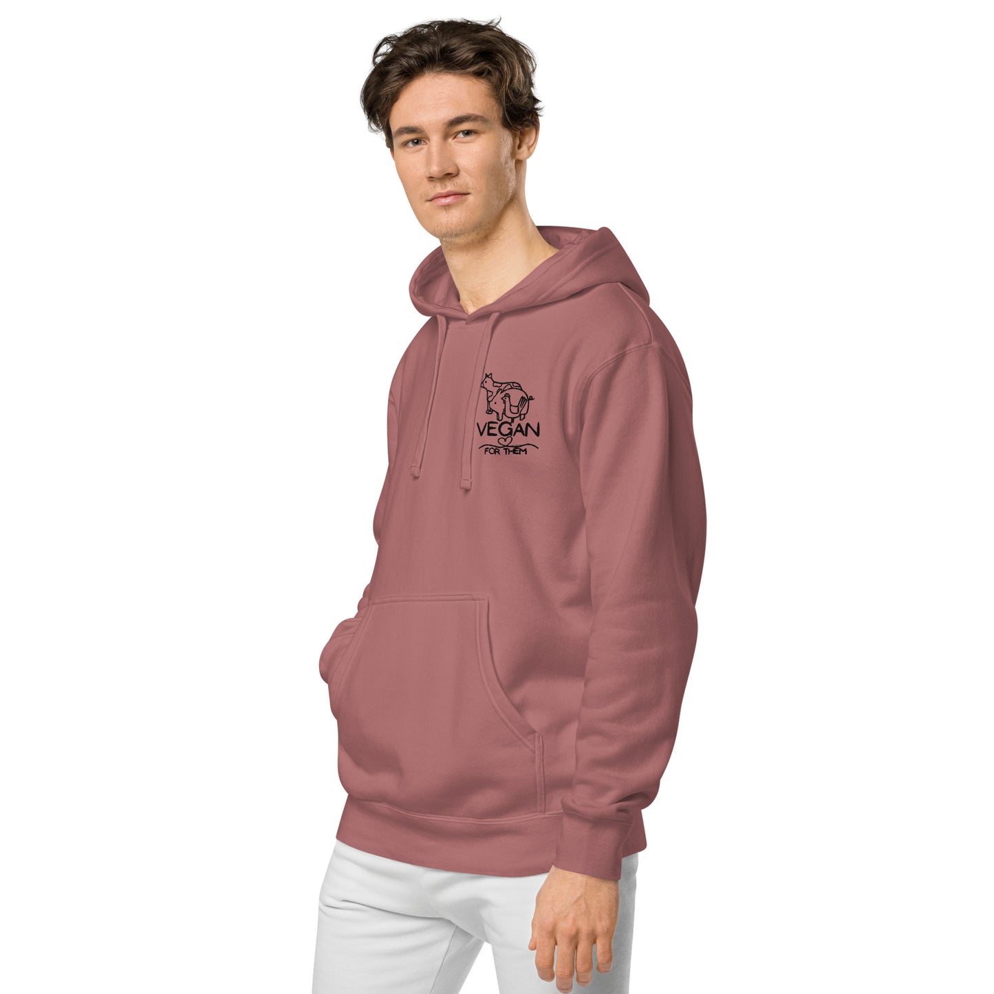 VEGAN For Them Unisex Pigment-Dyed Hoodie