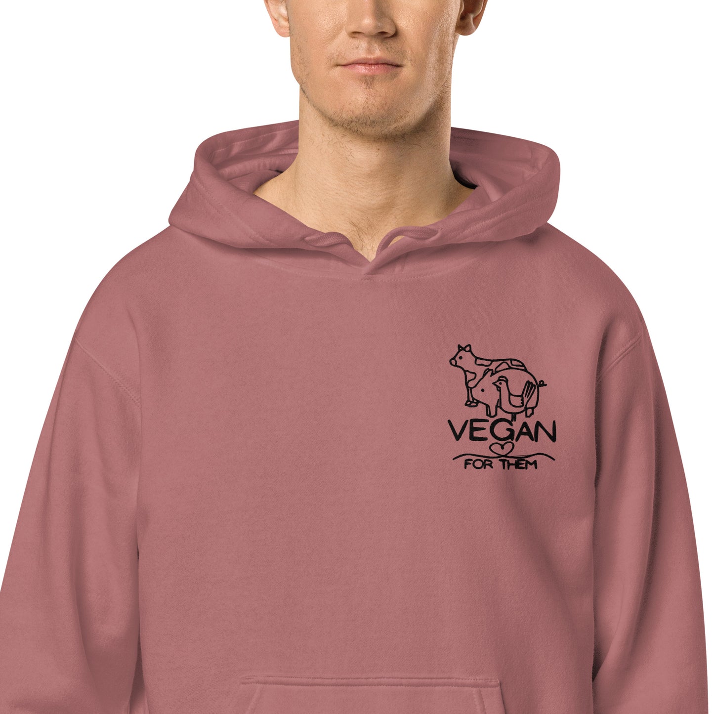 VEGAN For Them Unisex Pigment-Dyed Hoodie