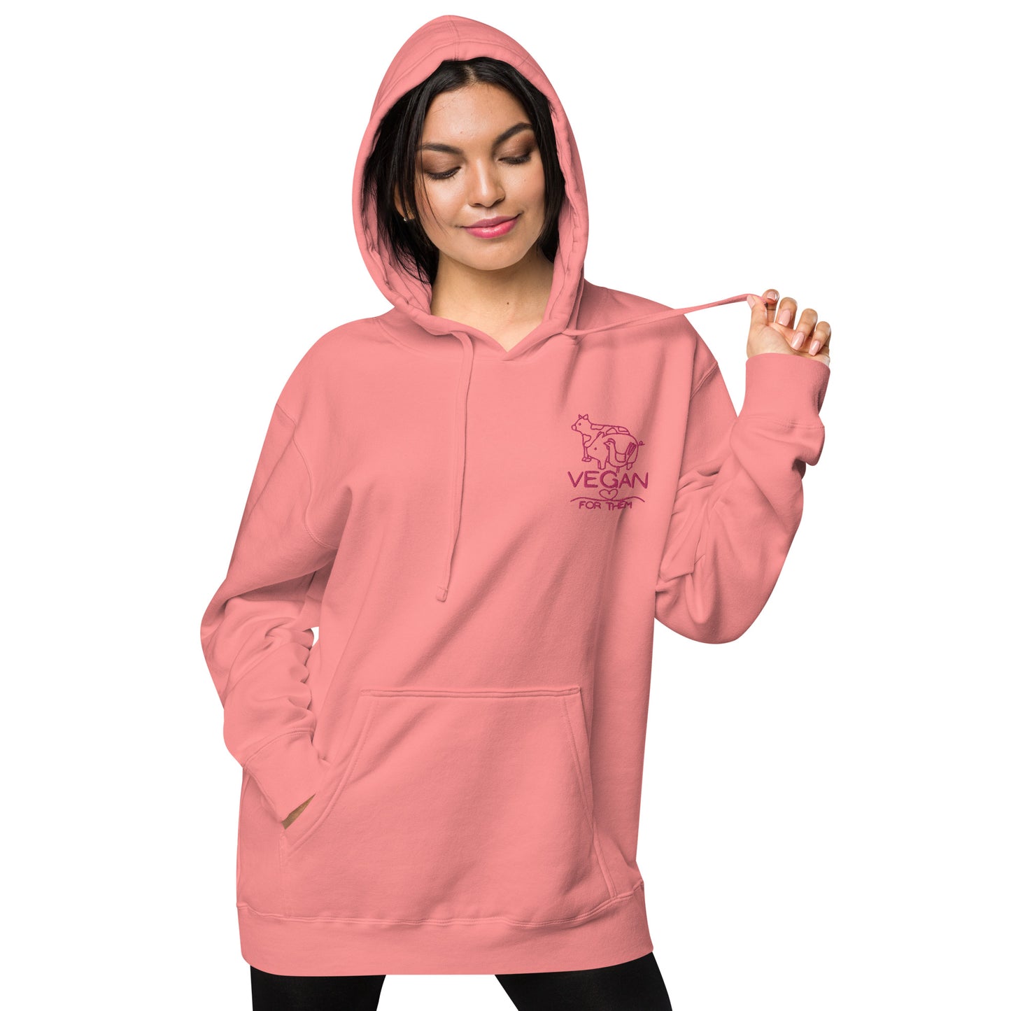 VEGAN For Them Unisex Pigment-Dyed Hoodie