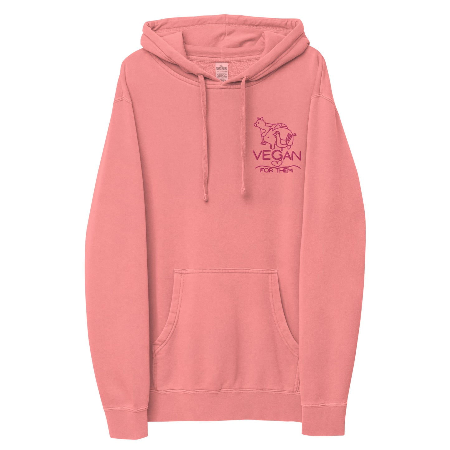 VEGAN For Them Unisex Pigment-Dyed Hoodie