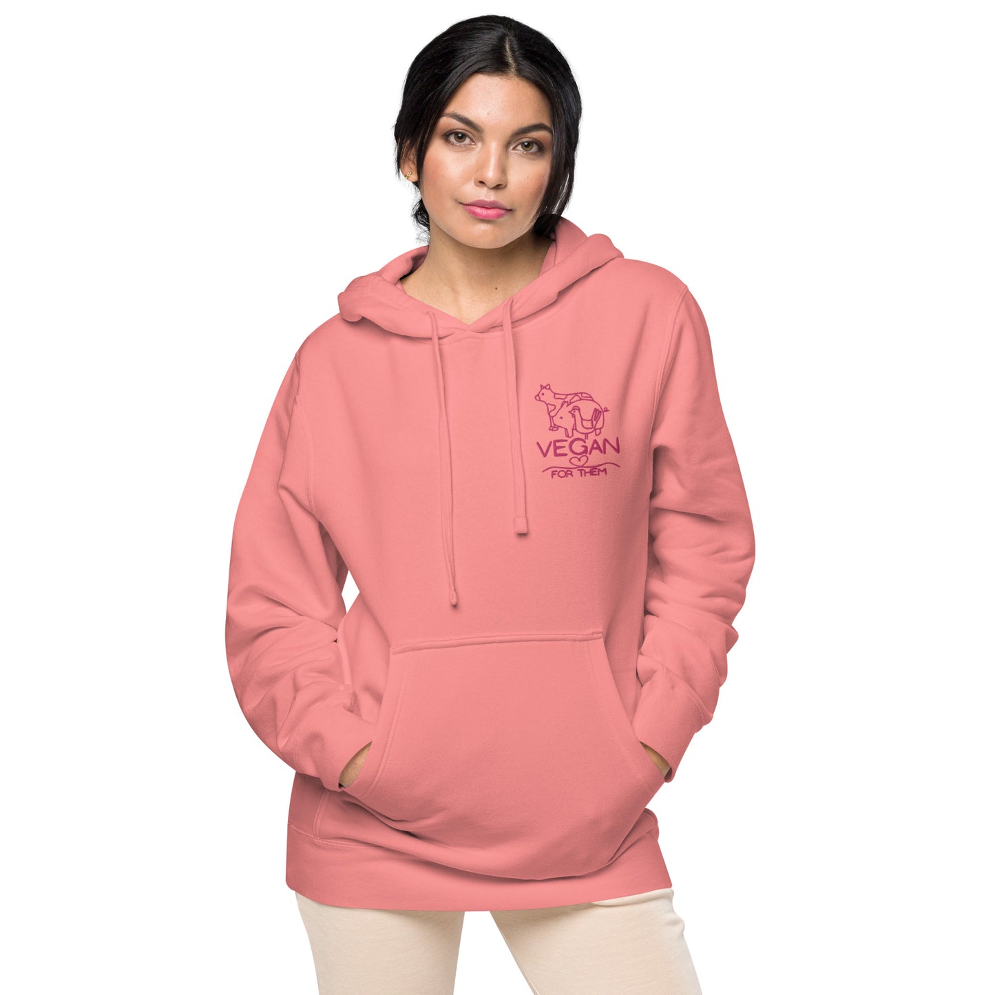 VEGAN For Them Unisex Pigment-Dyed Hoodie